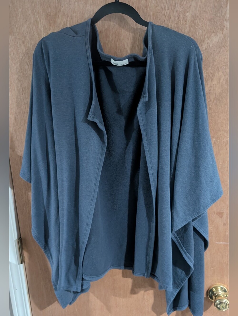 Open-Front Lightweight Women's Sweater Wrap - Slate Blue No Size Tag